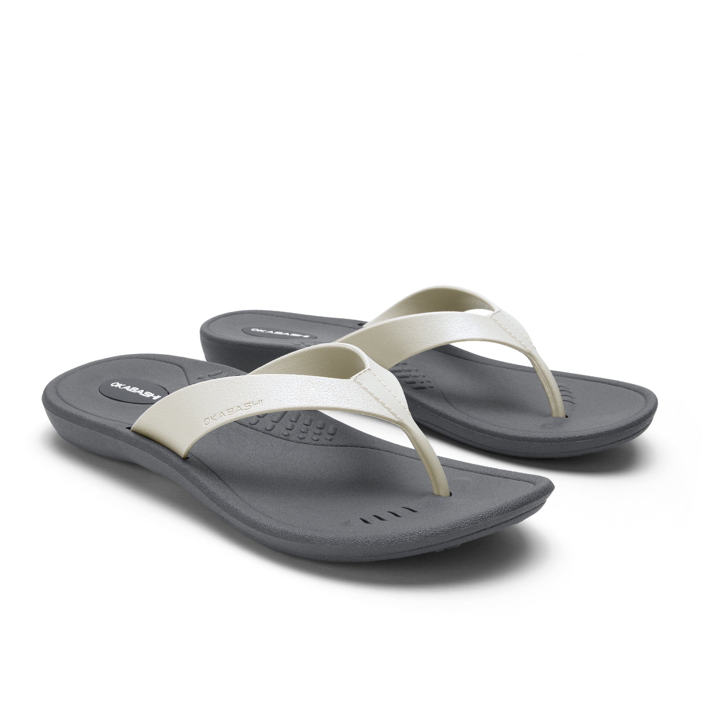 Breeze Women's Flip Flops - Slate/Vanilla - Okabashi